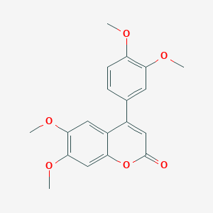 molecular formula C19H18O6 B1252689 4-(3,4-Dimethoxyphenyl)-6,7-dimethoxycoumarin 