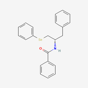 B12526899 Benzamide, N-[(1S)-1-(phenylmethyl)-2-(phenylseleno)ethyl]- CAS No. 869383-49-3