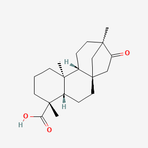 molecular formula C20H30O3 B1252696 (1R,4S,5R,9S,10R,13R)-5,9,13-trimethyl-14-oxotetracyclo[11.2.1.01,10.04,9]hexadecane-5-carboxylic acid 