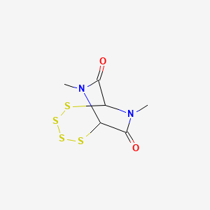 molecular formula C6H8N2O2S4 B1252699 Cyclo-sarcosyl-sarcosine-epitetrasulfide CAS No. 31964-23-5
