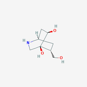 molecular formula C8H15NO3 B12527073 (1R,4S,5R,8R)-8-(hydroxymethyl)-2-azabicyclo[2.2.2]octane-4,5-diol CAS No. 660849-42-3