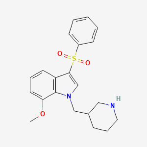 1H-Indole, 7-methoxy-3-(phenylsulfonyl)-1-(3-piperidinylmethyl)-