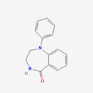 molecular formula C15H14N2O B1252739 1-Phenyl-1,2,3,4-tetrahydro-5H-1,4-benzodiazepin-5-one CAS No. 32900-27-9