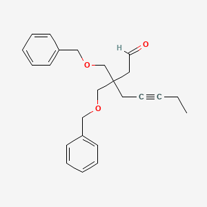 molecular formula C24H28O3 B12527396 3,3-Bis[(benzyloxy)methyl]oct-5-ynal CAS No. 828913-48-0