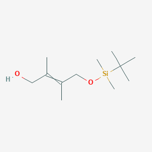 molecular formula C12H26O2Si B12527399 4-{[tert-Butyl(dimethyl)silyl]oxy}-2,3-dimethylbut-2-en-1-ol CAS No. 681260-75-3