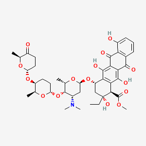 methyl (1R,2R,4S)-4-[(2R,4S,5S,6S)-4-(dimethylamino)-6-methyl-5-[(2S,5S,6S)-6-methyl-5-[(2R,6S)-6-methyl-5-oxooxan-2-yl]oxyoxan-2-yl]oxyoxan-2-yl]oxy-2-ethyl-2,5,7,12-tetrahydroxy-6,11-dioxo-3,4-dihydro-1H-tetracene-1-carboxylate