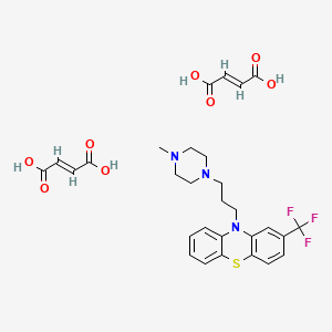 molecular formula C29H32F3N3O8S B1252780 (E)-but-2-enedioic acid;10-[3-(4-methylpiperazin-1-yl)propyl]-2-(trifluoromethyl)phenothiazine 