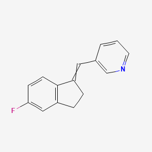 3-[(5-Fluoro-2,3-dihydro-1H-inden-1-ylidene)methyl]pyridine