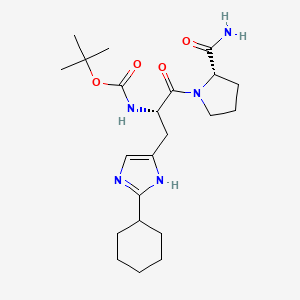 L-Prolinamide, 2-cyclohexyl-N-[(1,1-dimethylethoxy)carbonyl]-L-histidyl-