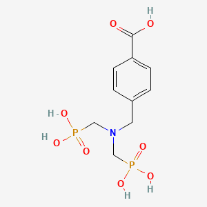 molecular formula C10H15NO8P2 B12528034 4-{[Bis(phosphonomethyl)amino]methyl}benzoic acid CAS No. 769138-35-4