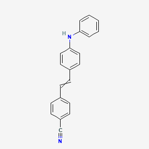 4-[2-(4-Anilinophenyl)ethenyl]benzonitrile