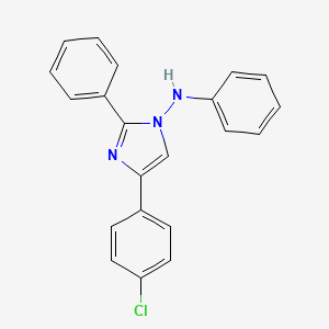 1H-Imidazol-1-amine, 4-(4-chlorophenyl)-N,2-diphenyl-