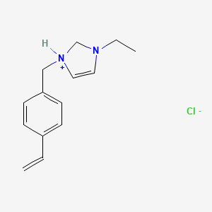 1-[(4-Ethenylphenyl)methyl]-3-ethyl-2,3-dihydro-1H-imidazol-1-ium chloride