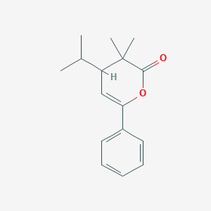 molecular formula C16H20O2 B12528176 3,3-Dimethyl-6-phenyl-4-(propan-2-yl)-3,4-dihydro-2H-pyran-2-one CAS No. 820209-11-8