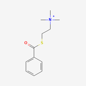 molecular formula C12H18NOS+ B1252818 Benzoylthiocholine CAS No. 13365-71-4