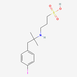 3-{[1-(4-Iodophenyl)-2-methylpropan-2-yl]amino}propane-1-sulfonic acid