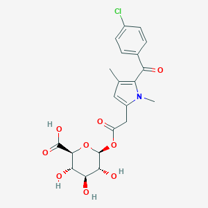 molecular formula C21H22ClNO9 B125286 佐米匹拉克葡萄糖醛酸苷 CAS No. 75871-31-7