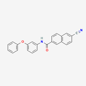 molecular formula C24H16N2O2 B12528659 2-Naphthalenecarboxamide, 6-cyano-N-(3-phenoxyphenyl)- CAS No. 653604-44-5