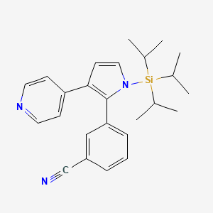 3-{3-(Pyridin-4-yl)-1-[tri(propan-2-yl)silyl]-1H-pyrrol-2-yl}benzonitrile