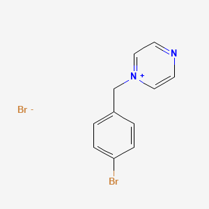 1-[(4-Bromophenyl)methyl]pyrazin-1-ium bromide