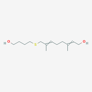 8-[(4-Hydroxybutyl)sulfanyl]-3,7-dimethylocta-2,6-dien-1-ol