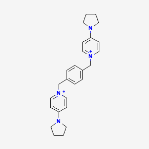 Pyridinium, 1,1'-[1,4-phenylenebis(methylene)]bis[4-(1-pyrrolidinyl)-