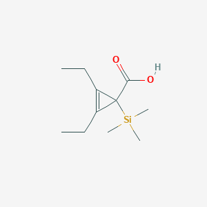 2,3-Diethyl-1-(trimethylsilyl)cycloprop-2-ene-1-carboxylic acid