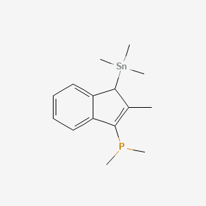 Dimethyl[2-methyl-1-(trimethylstannyl)-1H-inden-3-yl]phosphane