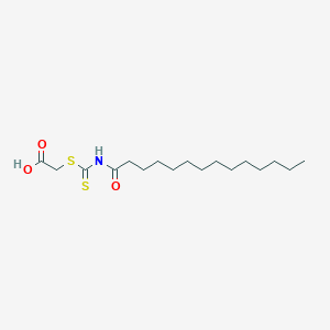 [(Tetradecanoylcarbamothioyl)sulfanyl]acetic acid