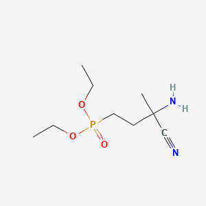 Phosphonic acid, (3-amino-3-cyanobutyl)-, diethyl ester