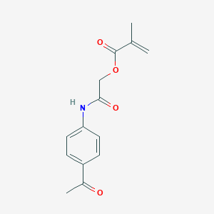 molecular formula C14H15NO4 B12528810 2-(4-Acetylanilino)-2-oxoethyl 2-methylprop-2-enoate CAS No. 743354-46-3