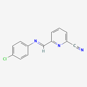 6-[(4-Chlorophenyl)iminomethyl]pyridine-2-carbonitrile