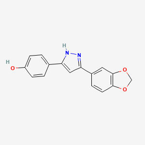 4-[5-(2H-1,3-Benzodioxol-5-yl)-1,2-dihydro-3H-pyrazol-3-ylidene]cyclohexa-2,5-dien-1-one