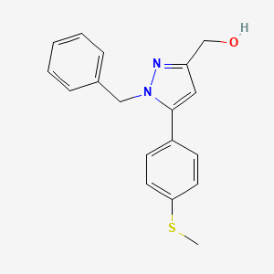 {1-Benzyl-5-[4-(methylsulfanyl)phenyl]-1H-pyrazol-3-yl}methanol