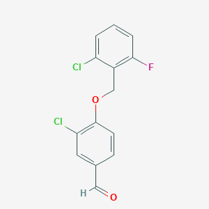 3-Chloro-4-[(2-chloro-6-fluorophenyl)methoxy]benzaldehyde