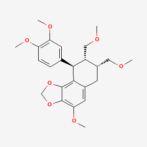 molecular formula C24H30O7 B1252904 (7R,8S,9R)-9-(3,4-dimethoxyphenyl)-4-methoxy-7,8-bis(methoxymethyl)-6,7,8,9-tetrahydrobenzo[g][1,3]benzodioxole 