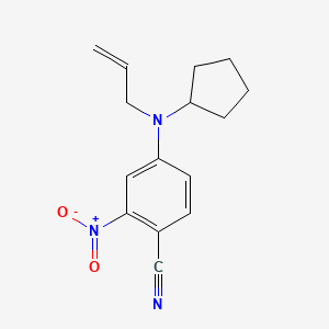 Benzonitrile, 4-(cyclopentyl-2-propenylamino)-2-nitro-