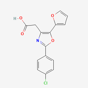2-[2-(4-Chlorophenyl)-5-(2-furyl)-4-oxazolyl]acetic acid