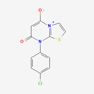molecular formula C12H7ClN2O2S B1252913 8-(4-Chlorophenyl)thiazolo(3,2-a)pyrimidine-5,7-dione CAS No. 87340-64-5