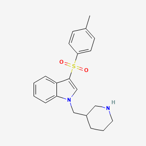 1H-Indole, 3-[(4-methylphenyl)sulfonyl]-1-(3-piperidinylmethyl)-