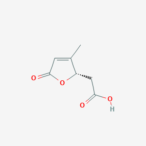 molecular formula C7H8O4 B1252918 [(2s)-3-Methyl-5-Oxo-2,5-Dihydrofuran-2-Yl]acetic Acid 