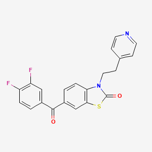 6-(3,4-Difluorobenzoyl)-3-[2-(pyridin-4-yl)ethyl]-1,3-benzothiazol-2(3H)-one