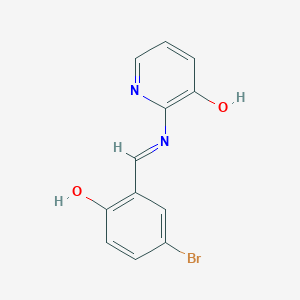 2-[(E)-(5-bromo-2-hydroxyphenyl)methylideneamino]pyridin-3-ol