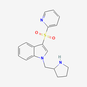 1H-Indole, 3-(2-pyridinylsulfonyl)-1-(2-pyrrolidinylmethyl)-