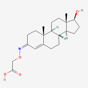 molecular formula C21H31NO4 B1252928 testosterone (E)-3-(O-carboxymethyl)oxime 