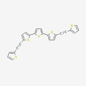 molecular formula C24H12S5 B12529310 2,5-bis[5-(2-thiophen-2-ylethynyl)thiophen-2-yl]thiophene CAS No. 735316-13-9