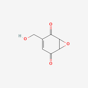 molecular formula C7H6O4 B1252932 (1r,6s)-3-(Hydroxymethyl)-7-oxabicyclo[4.1.0]hept-3-ene-2,5-dione CAS No. 32180-43-1