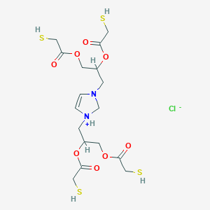 1,3-Bis{2,3-bis[(sulfanylacetyl)oxy]propyl}-2,3-dihydro-1H-imidazol-1-ium chloride