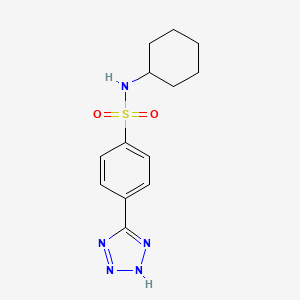 N-Cyclohexyl-4-(2H-tetrazol-5-yl)benzene-1-sulfonamide