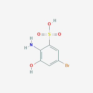 2-Amino-5-bromo-3-hydroxybenzene-1-sulfonic acid